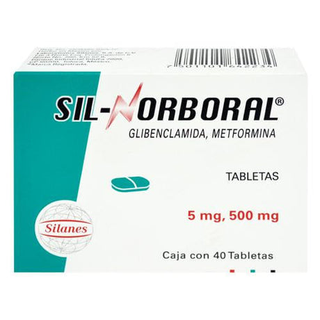 Sil-Norboral 5 / 500 Mg Con 40 Tabletas