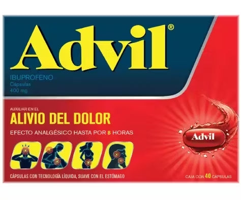 Advil 400 Mg Con 20 Tabletas Rojo
