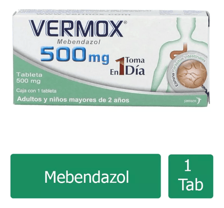 Vermox 500 Con 1 Tableta