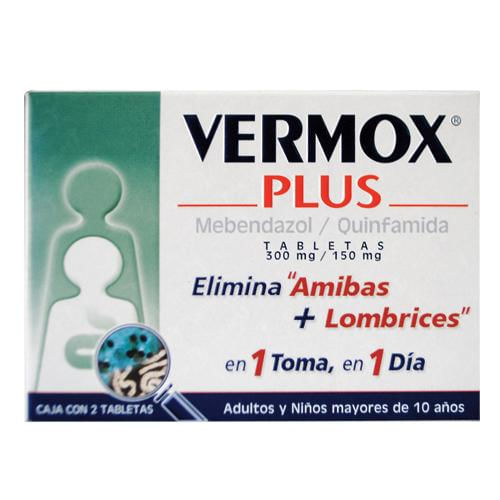 Vermox Plus 300 / 150 Mg Con 2 Tabletas