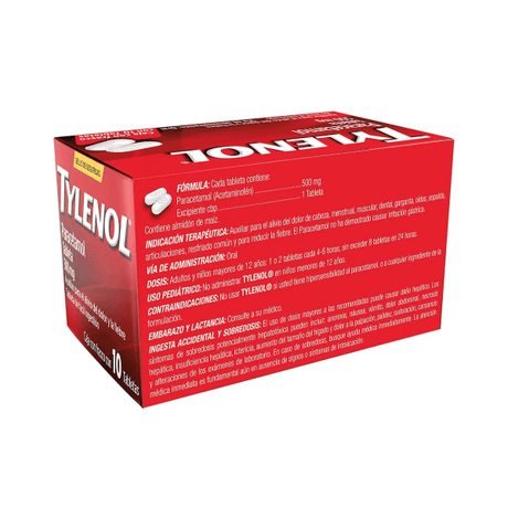 Tylenol 500 Mg Con 10 Tabletas