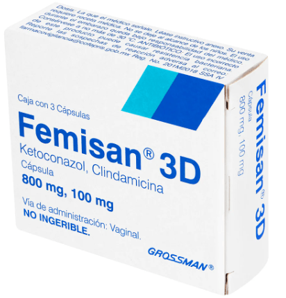 Femisan 3D 800 / 100 Mg Con 3 Capsulas