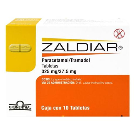 Zaldiar 37.5 / 325 Mg Con 10 Tabletas