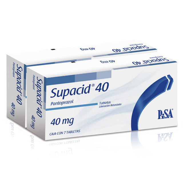 Supacid 40 1+1 Pantoprazol 40 Mg Con 7 Tabletas