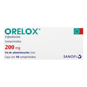 Orelox 200 Mg Con 10 Tabletas Antibiotico