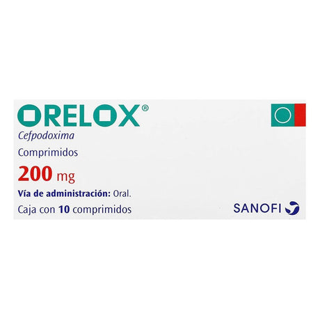 Orelox 200 Mg Con 10 Tabletas Antibiotico