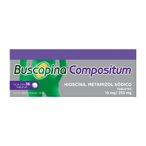 Buscapina Compositum 10 Mg / 250 Mg Con 36 Tabletas