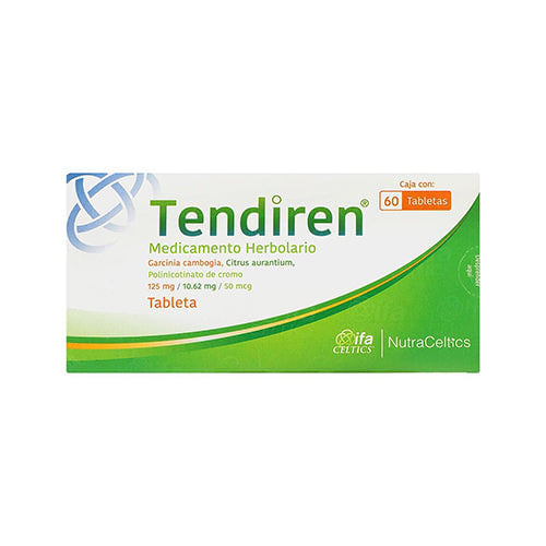 Tendiren 125 Mg / 10.62 Mg / 50Mcg Con 60 Tabletas