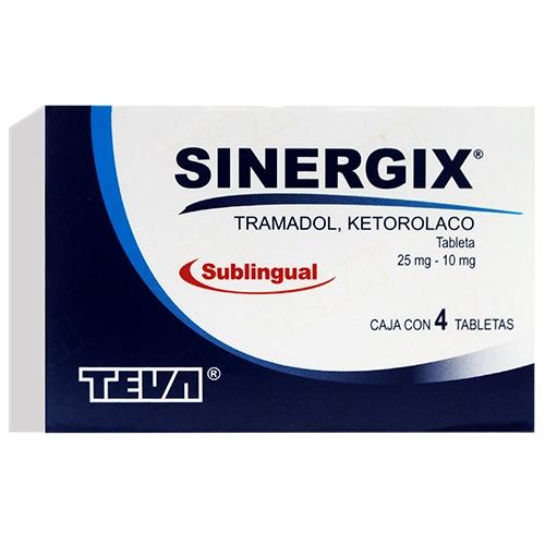 Sinergix Sublingual 25 / 10 Mg Con 4 Tabletas