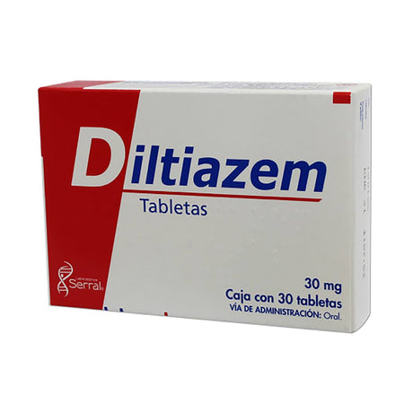 Diltiazem 30 Mg Con 30 Tabletas Serral Generico