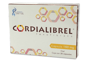 Fenofibrato Cordialibrel 160 Mg Con 30 Capsulas