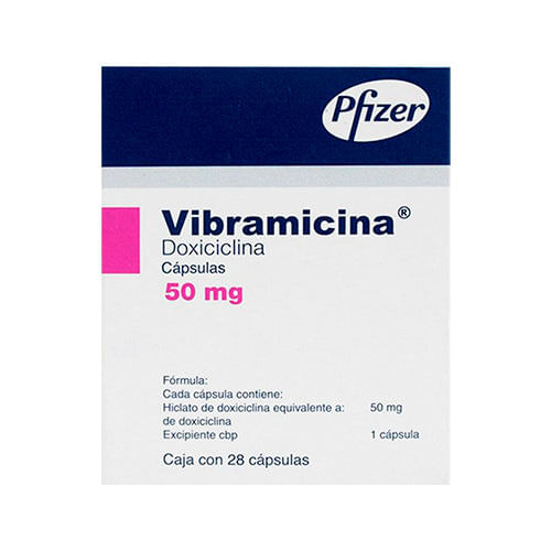 Vibramicina 50 Mg Con 28 Capsulas