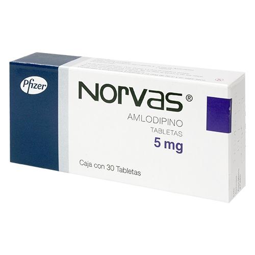 Norvas 5 Mg Con 30 Tabletas