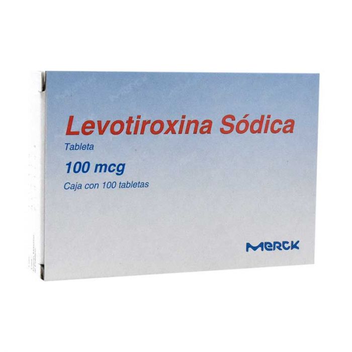 Levotiroxina Sodica 100 Mcg Con 100 Tabletas Merck Generico