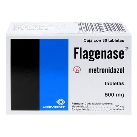 Flagenase 500 Mg Con 30 Tabletas