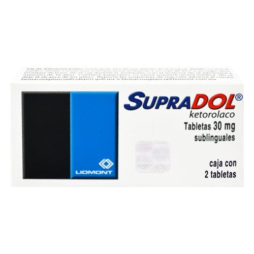 Supradol Sublingual 30 Mg Con 2 Tabletas