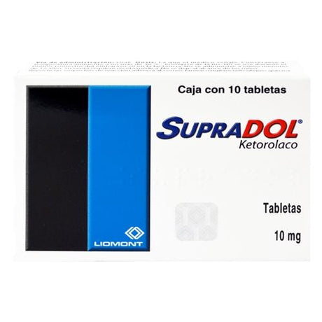 Supradol 10 Mg Con 10 Tabletas