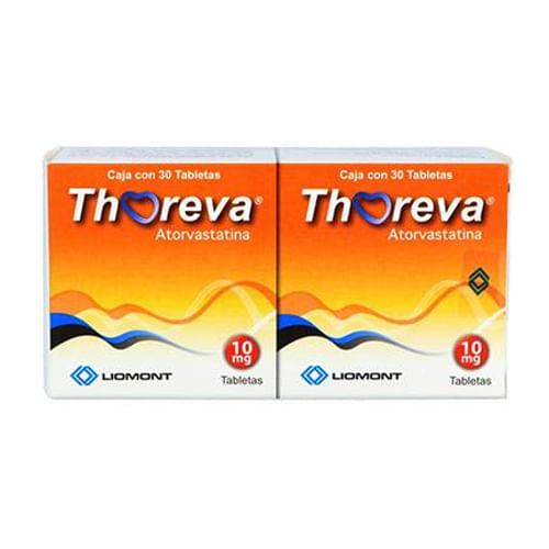 Thoreva 10 Mg Con 30 Tabletas Dual