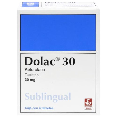 Dolac 30 Sublingual 30 Mg Con 4 Tabletas