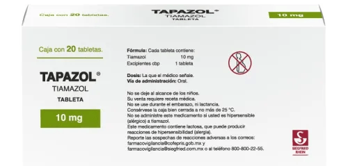 Tapazol 10 Mg Con 20 Tabletas