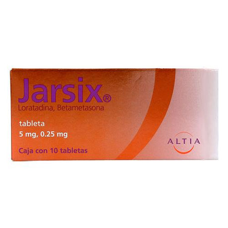 Jarsix 5 Mg / 0.25 Mg Con 10 Tabletas