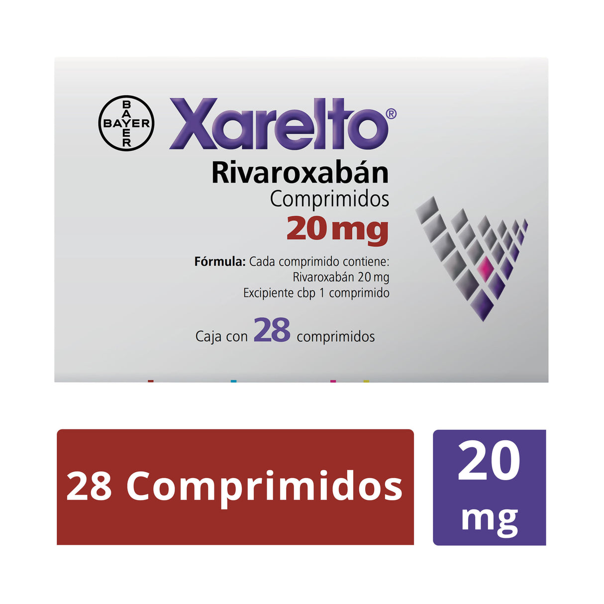Xarelto 20 Mg Con 28 Tabletas