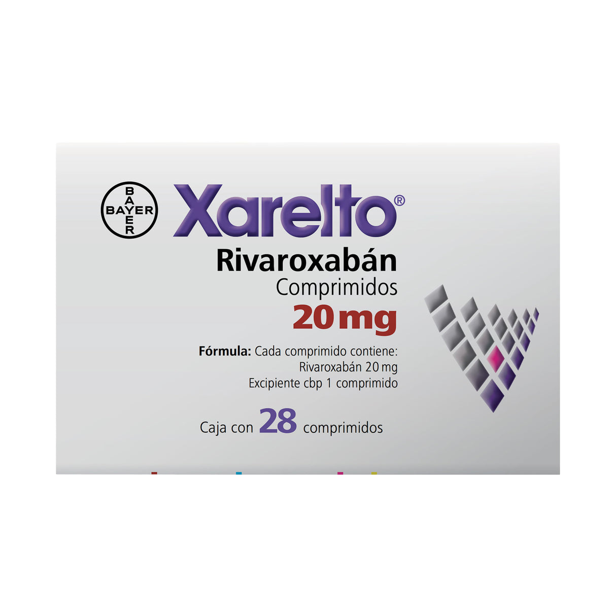 Xarelto 20 Mg Con 28 Tabletas
