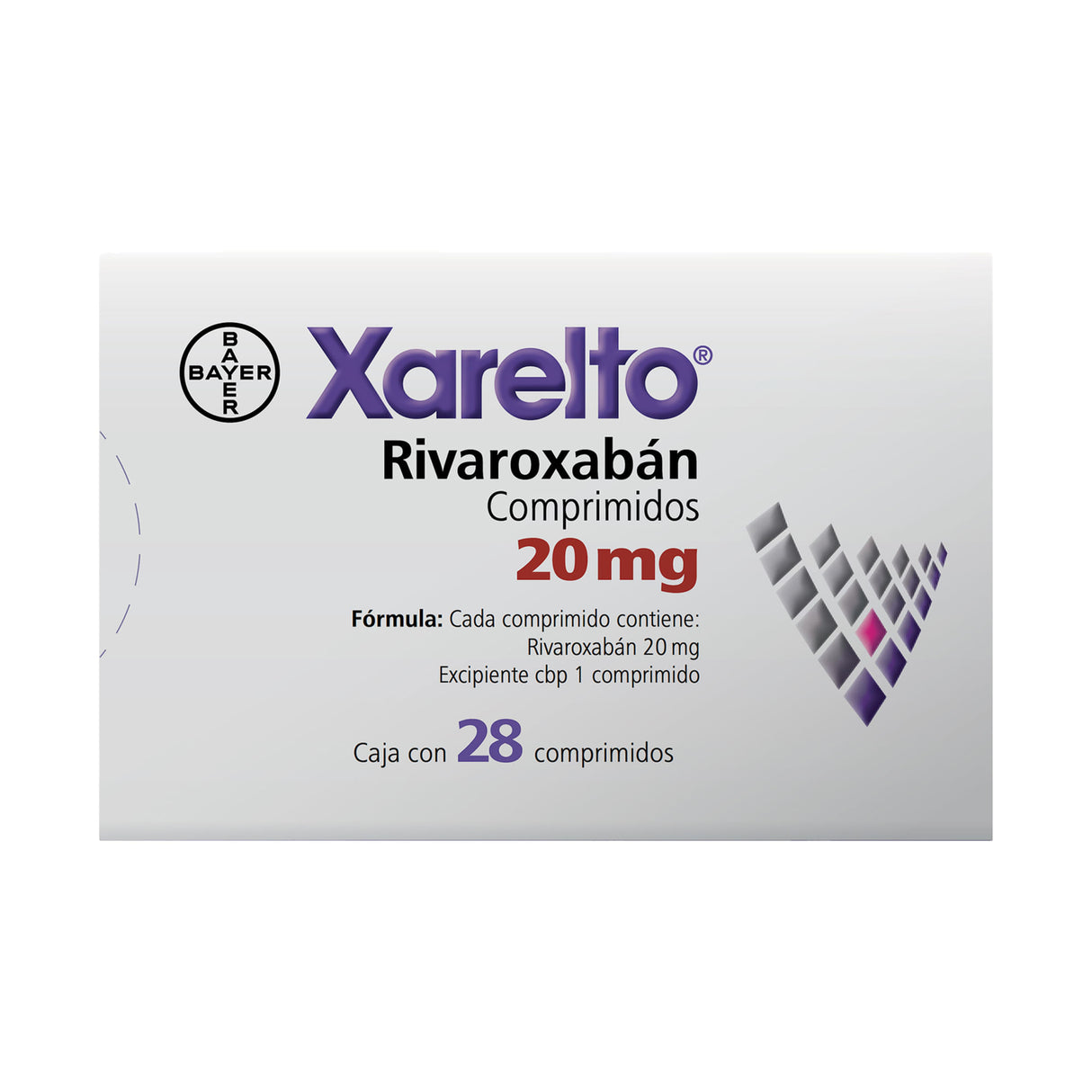 Xarelto 20 Mg Con 28 Tabletas