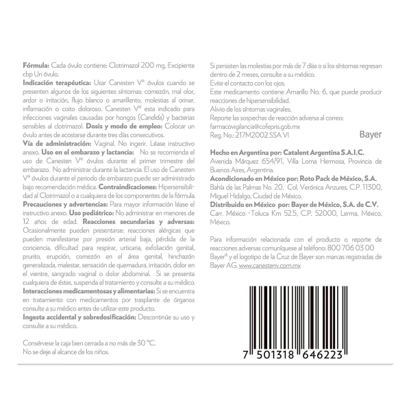 Canesten V 200 Mg Ovl Con 3