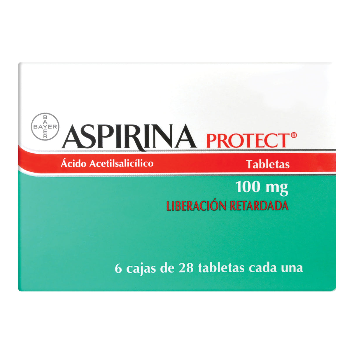 Aspirina Protect 100 Mg 6 Cajas Con 28 Tabletas