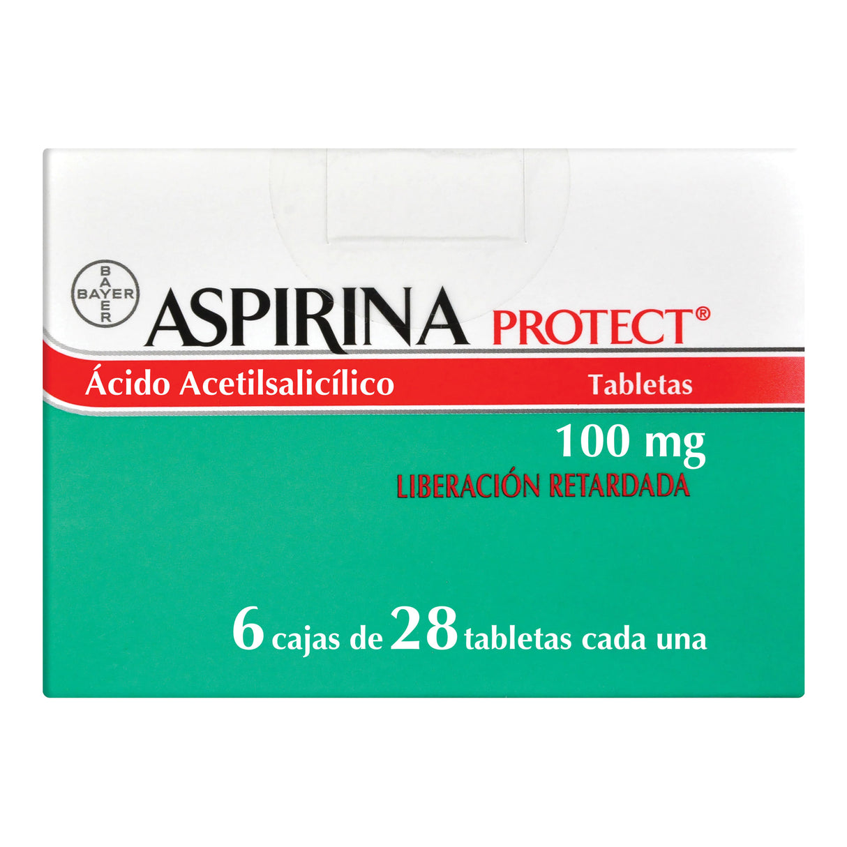 Aspirina Protect 100 Mg 6 Cajas Con 28 Tabletas