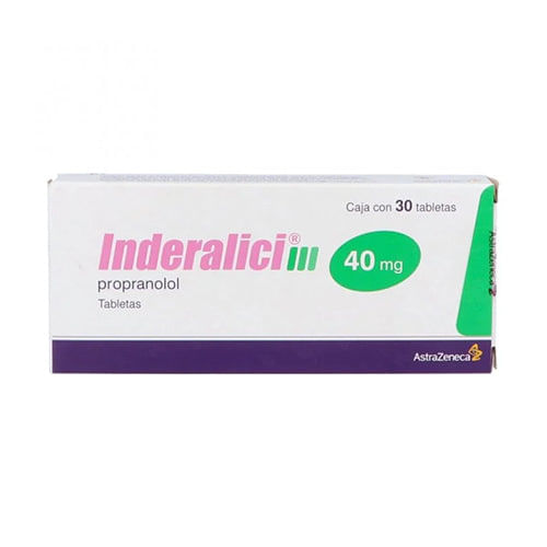 Inderalici 40 Mg Con 30 Tabletas