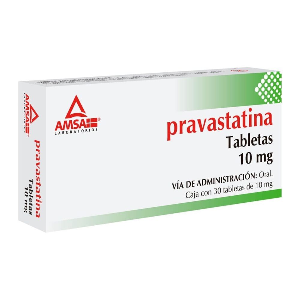 Pravastatina 10 Mg Con 30 Tabletas Amsa Generico