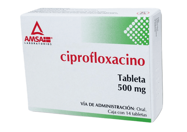 Ciprofloxacino 500 Mg Con 14 Tabletas Amsa Generico