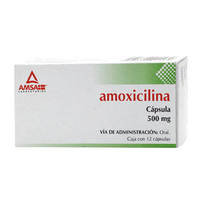 Amoxicilina 500 Mg Con 12 Capsulas Amsa Generico