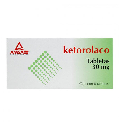 Ketorolaco 30 Mg Con 6 Tabletas Amsa Generico