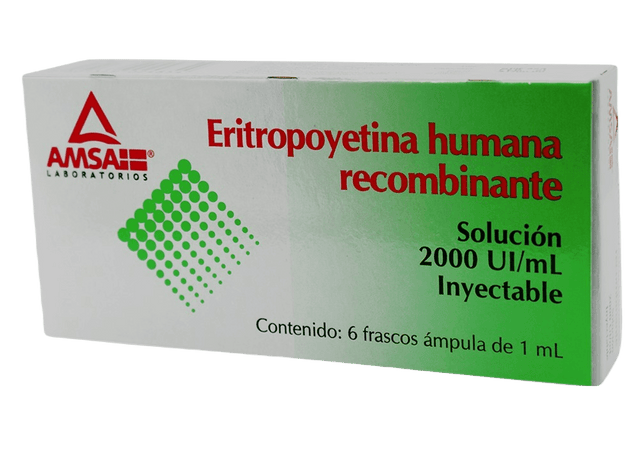 Eritropoyetina Solución Inyectable 2000 Ui 6 Ampulas Amsa Generico