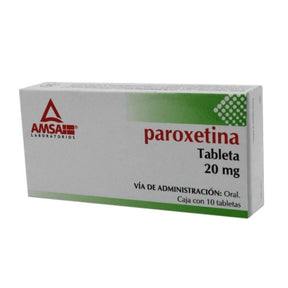 Paroxetina 20 Mg Con 10 Tabletas Amsa Generico