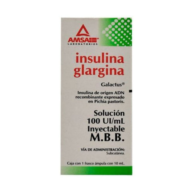 Insulina Glargina 100 Ui / 10 Ml Generico Amsa