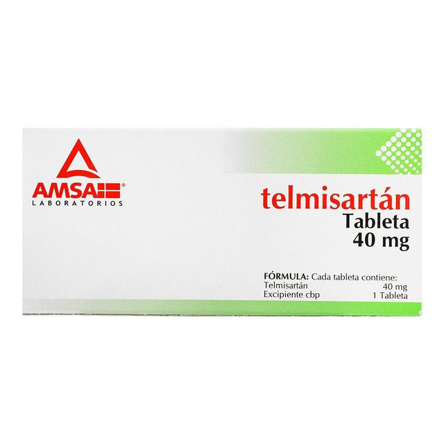 Telmisartan 40 Mg Con 28 Tabletas Amsa Generico
