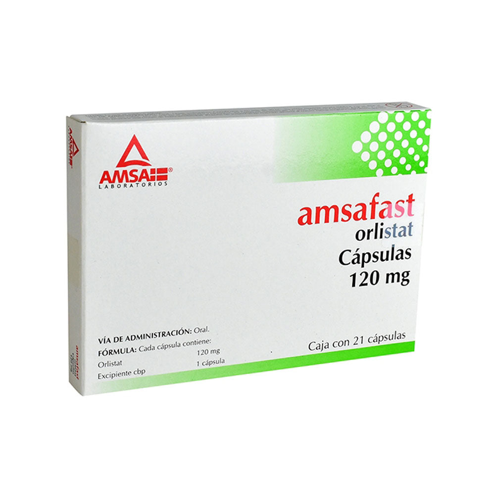 Amsafast Orlistat 120 Mg Con 21 Capsulas Amsa Generico