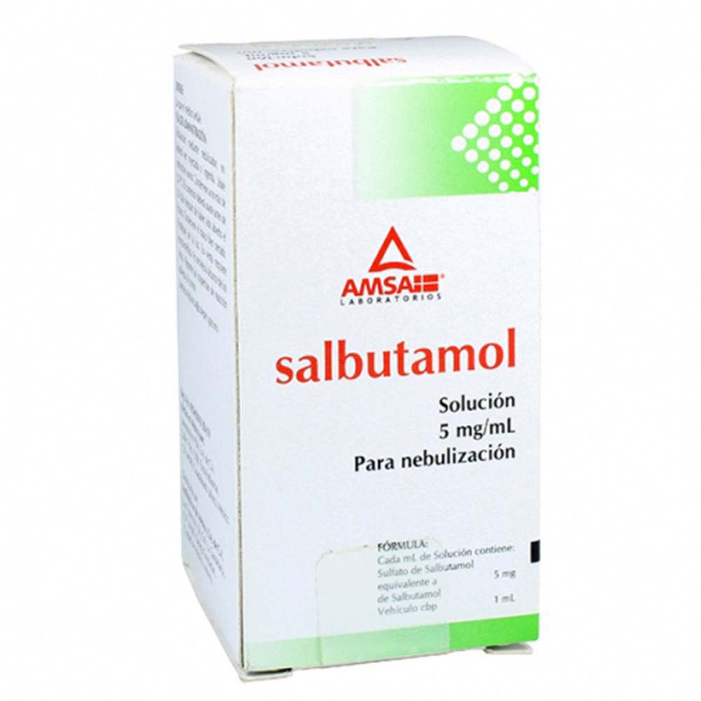 Salbutamol Solución Paranebulizar 5 Mg / Ml Frasco 10 Ml Amsa Generico