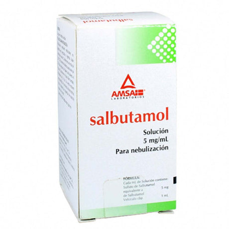 Salbutamol Solución Paranebulizar 5 Mg / Ml Frasco 10 Ml Amsa Generico