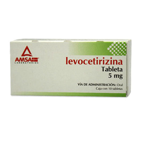 Levocetirizina 5 Mg Con 10 Tabletas Amsa Generico