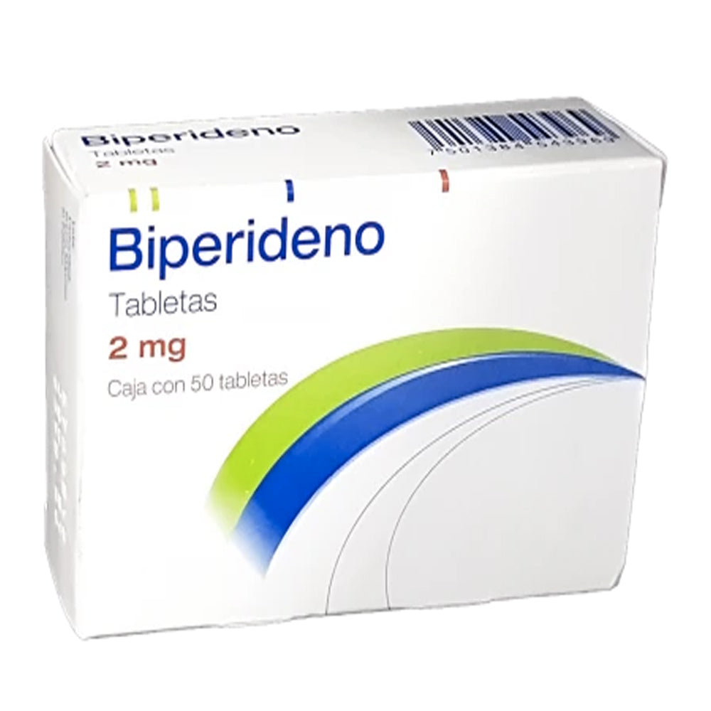 Biperideno 2 Mg Con 50 Tabletas Psicofarma Generico