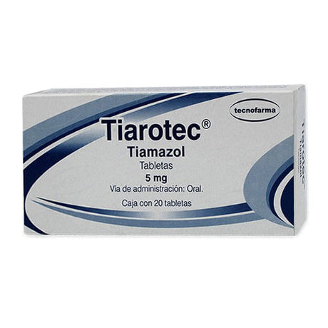Tiamazol Tiarotec 5 Mg Con 20 Tabletas