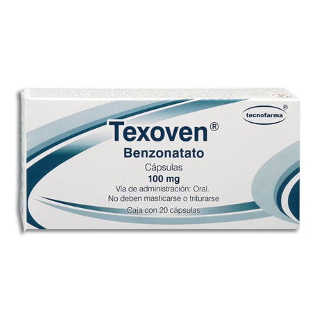 Benzonatato Texoven 100 Mg Con 20 Capsulas