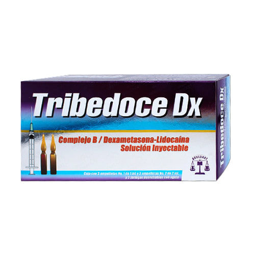 Complejo B Dexametasona Lidocaina Tribedoce Dx Solución Inyectable Con 3 Ampulas