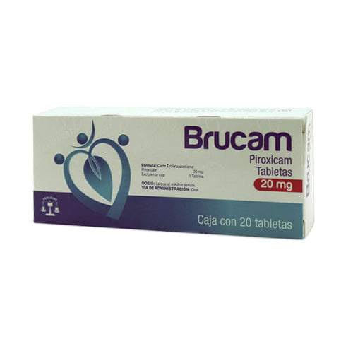 Piroxicam Brucam 20 Mg Con 20 Tabletas