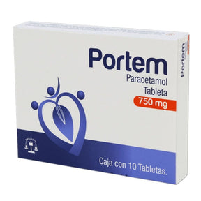 Paracetamol Portem 750 Mg Con 10 Tabletas